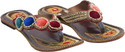 61% OFF on Ridhi Sidhi Beaded Leather Flats