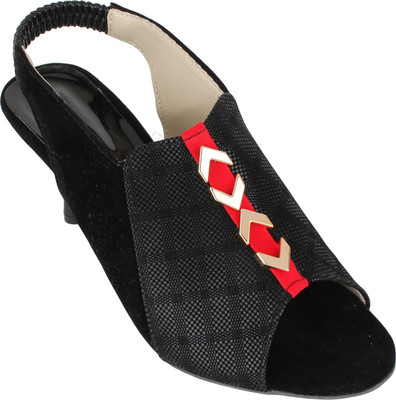 70% OFF on Authentic Vogue Stylish Red & Black Heels