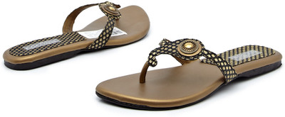 34% OFF on Cocoon Gold Brocaded Paisley Flats