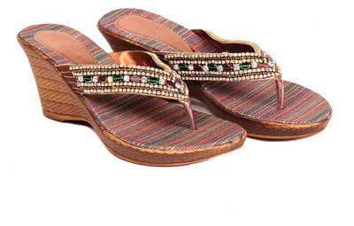 37% OFF on Do Bhai pacific-copper Leather Wedges