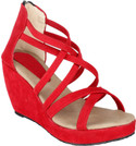60% OFF on Naysaa Leather Wedges