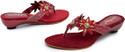 34% OFF on Cocoon Dark Red Floral Influence Wedges