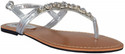 66% OFF on TSF Silver Sandal Flats 66% OFF on TSF Silver Sandal Flats
