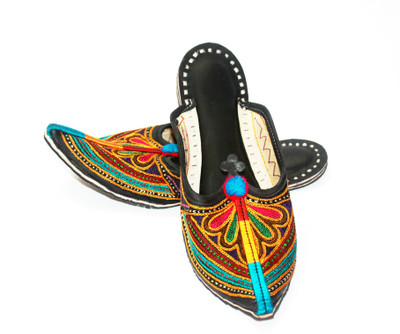 Jodhpuri's Back Open Mojari Leather Flats