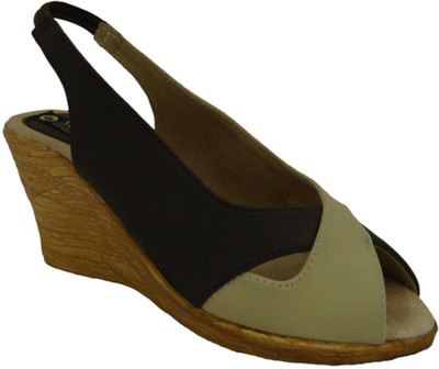 20% OFF on Senso Vegetarian Shoes Ladies Brown Peep Toe Wedges
