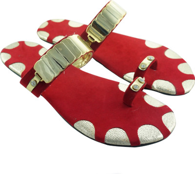 10% OFF on Remson India Remson india red flat slip-on with imported batch Flats