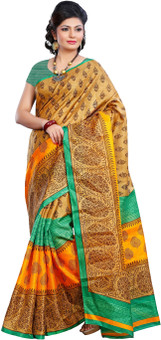 Riti Riwaz Printed Bhagalpuri Silk Sari