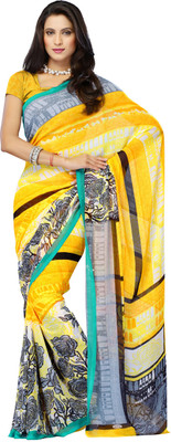 72% OFF on Aanara Floral Print Daily Wear Georgette Sari 72% OFF on Aanara Floral Print Daily Wear Georgette Sari