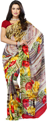 65% OFF on Aanara Floral Print Daily Wear Georgette Sari 65% OFF on Aanara Floral Print Daily Wear Georgette Sari