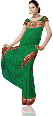 16% OFF on Unnati Silks Floral Print Silk Sari 16% OFF on Unnati Silks Floral Print Silk Sari