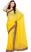 50% OFF on Diva Fashion Solid Daily Wear Georgette Sari