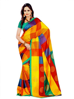 Miraan Printed Mysore Art Silk Sari