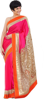 Nj Fabric Self Design Bollywood Art Silk Sari