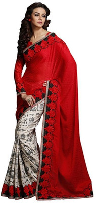 Ethnic Dukaan Floral Print Chiffon Sari Ethnic Dukaan Floral Print Chiffon Sari
