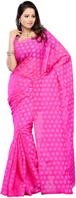 79% OFF on Dyefab Floral Print Kosa Silk, Jacquard Sari