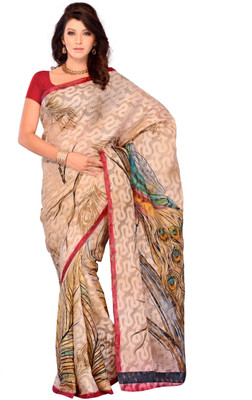 Diva Fashion Printed Daily Wear Brasso Sari Diva Fashion Printed Daily Wear Brasso Sari