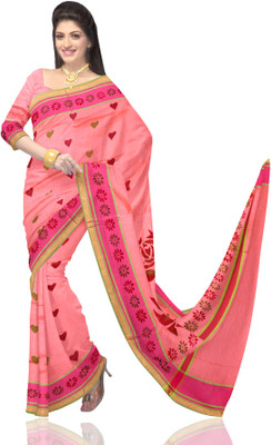 Unnati Silks Printed Chanderi Chanderi Sari