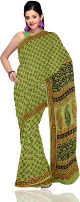 Unnati Silks Floral Print Maheshwari Cotton Sari