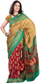 72% OFF on Fabdeal Printed Banarasi Silk Sari