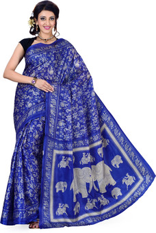 Ishin Animal Print Rajshahi Art Silk Sari