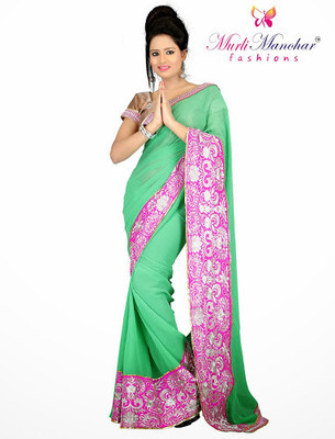 66% OFF on Murli Manohar Fashions Printed Bollywood Georgette Sari