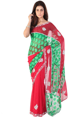 59% OFF on Sareez Printed Ikkat Jacquard, Net, Chiffon Sari 59% OFF on Sareez Printed Ikkat Jacquard, Net, Chiffon Sari