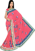 52% OFF on Khazana Bazaar Floral Print Leheria Chiffon Sari 52% OFF on Khazana Bazaar Floral Print Leheria Chiffon Sari