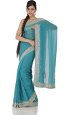 Chhabra 555 Printed Georgette Sari Chhabra 555 Printed Georgette Sari