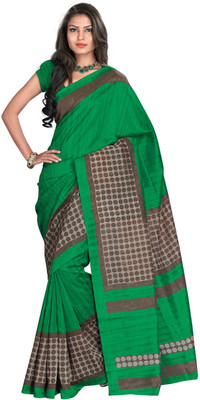 77% OFF on Fabdeal Solid Bhagalpuri Silk Sari