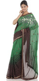 Chhabra 555 Checkered Georgette Sari