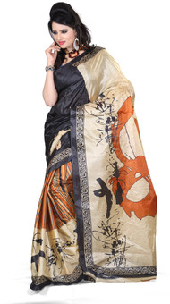 Kajal Sarees Printed Fashion Art Silk Sari