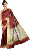 66% OFF on Pavechas Striped Banarasi Cotton, Nylon Sari 66% OFF on Pavechas Striped Banarasi Cotton, Nylon Sari