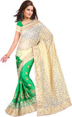 25% OFF on Mahadevi Embriodered Bollywood Satin, Net Sari