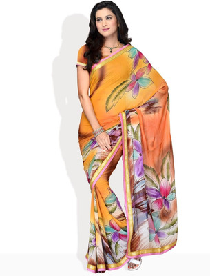 20% OFF on Vichitra Floral Print Daily Wear Georgette Sari 20% OFF on Vichitra Floral Print Daily Wear Georgette Sari