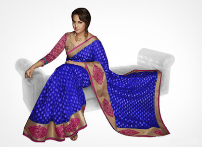 50% OFF on Rajguru Rise Printed Banarasi Jacquard Sari