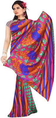 12% OFF on Vivaa Solid Crepe Sari