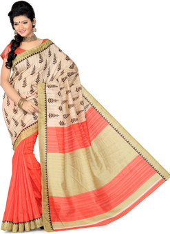 Ishin Printed Fashion Art Silk Sari