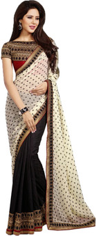 Ruddhi Self Design Fashion Georgette Sari