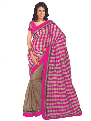 72% OFF on Taanshi Checkered Rajshahi Cotton Sari