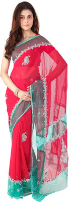 59% OFF on Sareez Printed Ikkat Net, Chiffon Sari 59% OFF on Sareez Printed Ikkat Net, Chiffon Sari