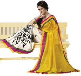 Ishin Printed Fashion Art Silk Sari