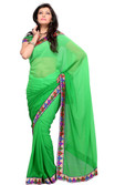 50% OFF on Diva Fashion Solid Daily Wear Georgette Sari