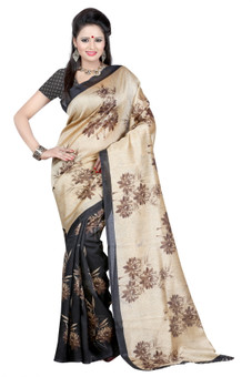 Anju Sarees Printed Bhagalpuri Silk Sari