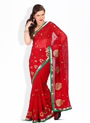 Mrignain Solid Chiffon, Synthetic Sari Mrignain Solid Chiffon, Synthetic Sari