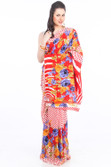 Delhi Seven Printed Crepe Sari Delhi Seven Printed Crepe Sari