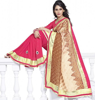 67% OFF on Triveni Self Design Daily Wear Georgette, Brasso Sari 67% OFF on Triveni Self Design Daily Wear Georgette, Brasso Sari