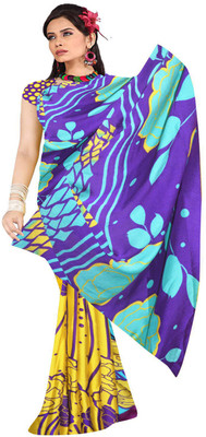 44% OFF on Vivaa Printed Crepe Sari
