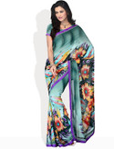 20% OFF on Vichitra Floral Print Daily Wear Georgette Sari 20% OFF on Vichitra Floral Print Daily Wear Georgette Sari