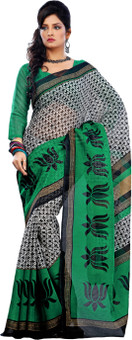 Riti Riwaz Printed Bhagalpuri Silk Sari