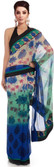 Chhabra 555 Floral Print Chiffon Sari Chhabra 555 Floral Print Chiffon Sari